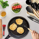 Jogo 12 Utensílios de Cozinha Cabo Madeira com Suporte