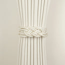 Conjunto com 2 Prendedores de Cortina Magnéticos em Corda Trançada – Design Elegante com Nó Chinês