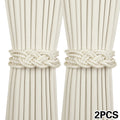 Conjunto com 2 Prendedores de Cortina Magnéticos em Corda Trançada – Design Elegante com Nó Chinês