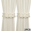 Conjunto com 2 Prendedores de Cortina Magnéticos em Corda Trançada – Design Elegante com Nó Chinês
