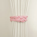 Conjunto com 2 Prendedores de Cortina Magnéticos em Corda Trançada – Design Elegante com Nó Chinês